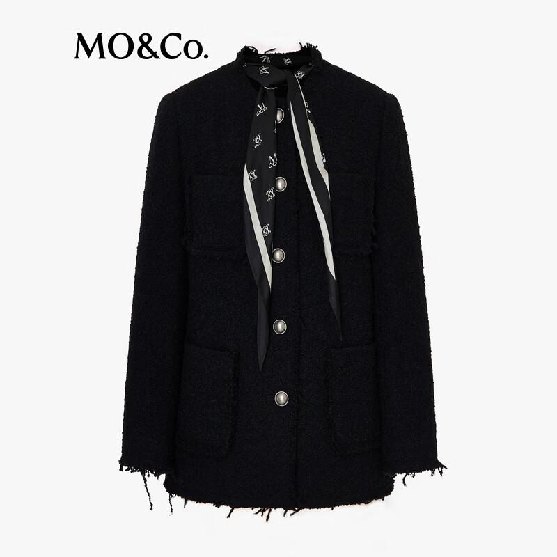MO&Co. Women's Wool Blend Stand Collar Long Sleeve Sweater