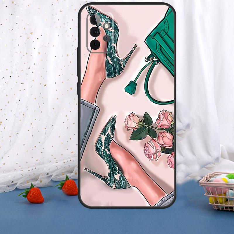 Fashion High Heels For Samsung Galaxy A15 A55 A35 A53 A33 A13 A36 A56 A26 A16 A22 A32 A52 A54 A34 A05 A06 Case