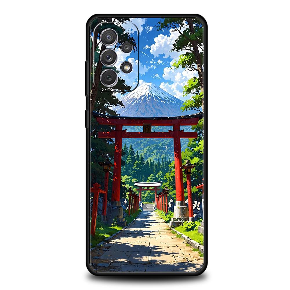 Case For Samsung A15 A13 A35 A55 A51 A71 A41 A31 A21S A03S A05 A17 A23 A25 A33 A53 A73 5G A07 4G Cover Landscape Japan Series