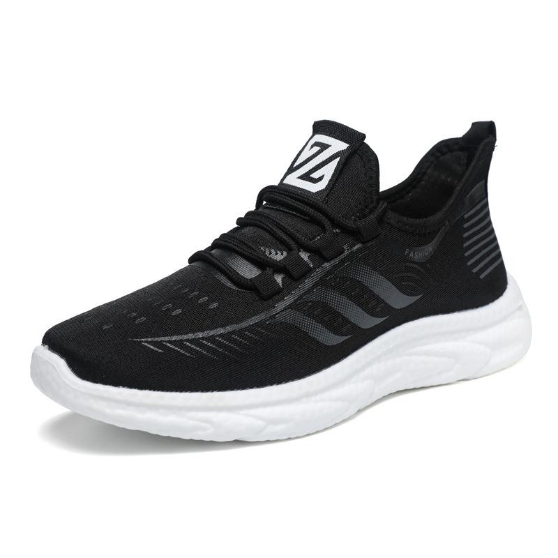 New casual running shoes men's summer soft-soled men's shoes lightweight shock-absorbing running shoes couple breathable sports bottom