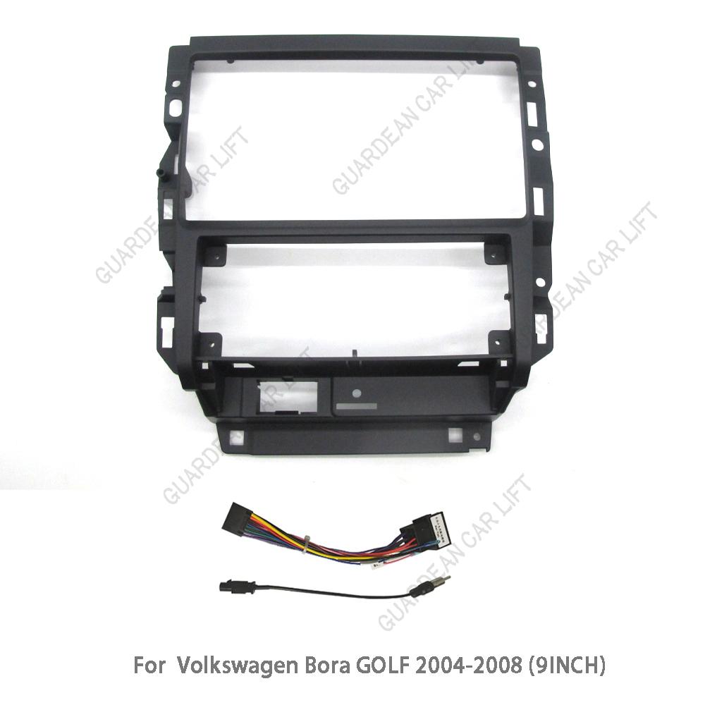 9 Inch Car Radio Fascia Adapter For Volkswagen Bora Jetta mk4 GOLF 2004-2008 Android Radio Frame Dash Fitting Panel Cable Kit