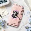Gothic Angel Print Long Wallet Purple Letter Fashion Purse Men Women Casual Card Holder 