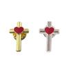 Pack of 10 Enamel Crosses Heart Pin with Secure Clasp for Confident Adornment Lapel Accessory for Everyday Wear