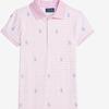 Polo Ralph Lauren SS24 Logo Embroidered Plaid Straight Cut Split Short Sleeve Dress Kids dresses Light-Pink CWPODRSG3D20826-650