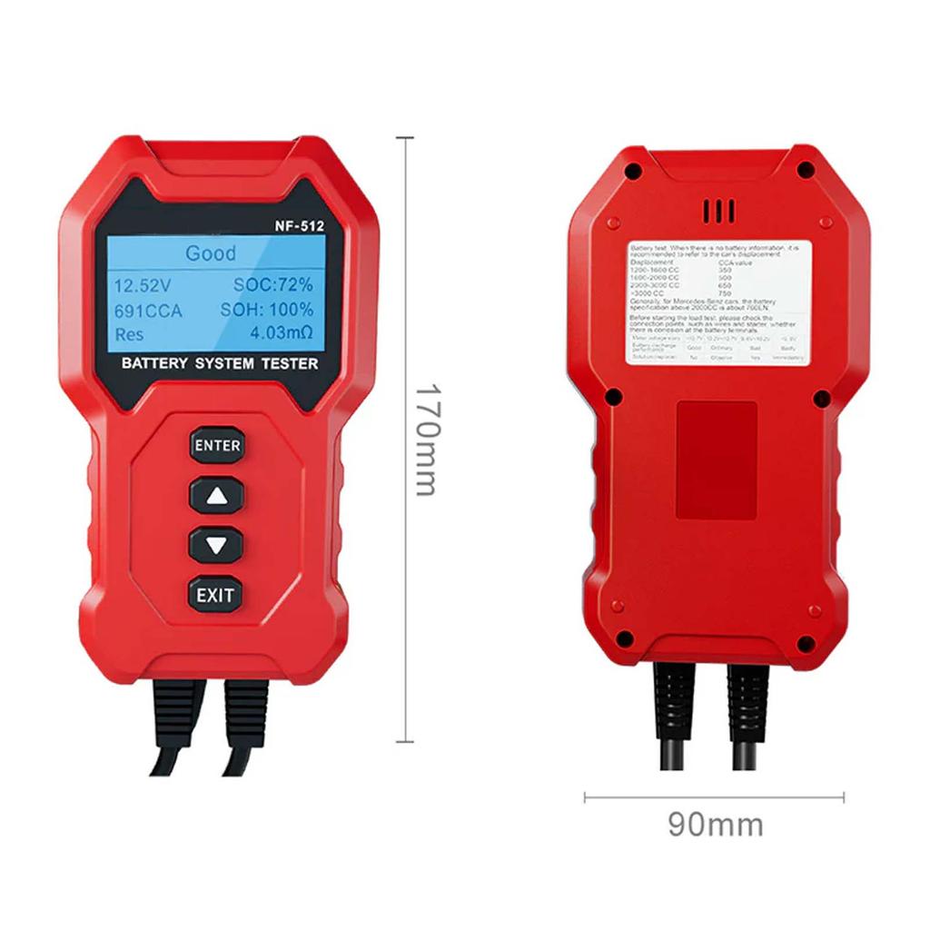 Lead-acid Battery Capacity Tester for Automotive, Electric Vehicle Battery System Internal Resistance Voltage Analyzers
