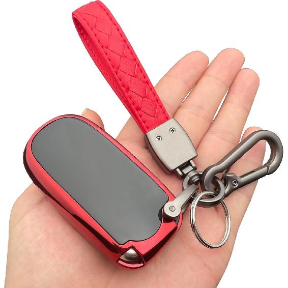 TANDRIVE Key Fob Cover Compatible With 2026 2025-2015 Jeep Compass Dodge Durango Cherokee Grand Cherokee Renegade Challenger Charger RAM Chrysler