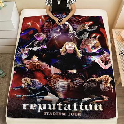 1 Stück Taylor Print Flanelldecke, Hohe Qualität, Für alle Jahreszeiten, Heimdekoration, Wärme und Komfort, Perfekt für Weihnachtsgeschenke