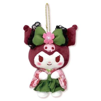 Nakajima Corporation Personaggi Sanrio Mascotte Kuromi in Kimono Matcha 204240-24 A15 x L11 x P6cm