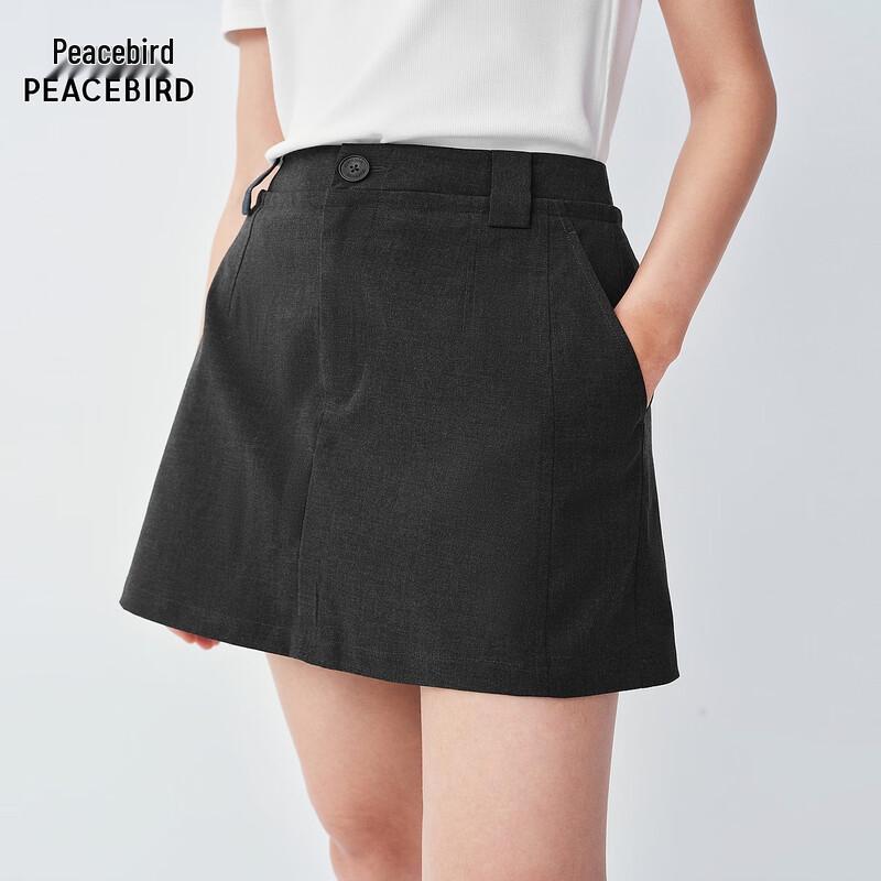 PEACEBIRD Women s High-Waisted A-line Skirt S