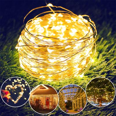 USB Led Fairy Lights Copper Wire String 20M 200LED Holiday Outdoor Lamp Garland For Christmas Tree Wedding Party Decoration