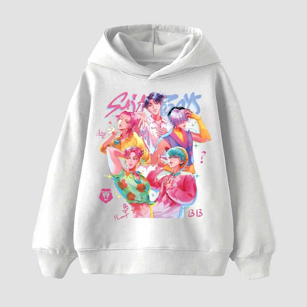KPop Dämonenjäger Cartoon Mädchen Junge Kapuzenpullover Warm Kinder Koreanische Welle Mode Lässige Oberteile Freizeitkleidung