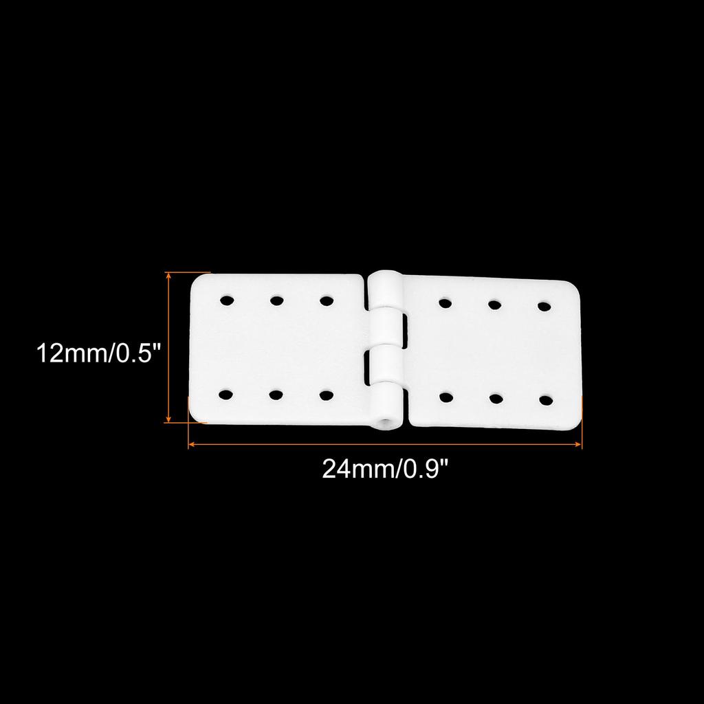 Uxcell RC Hinge X Adjustable Model Airplane Remote Control Airplane Wing Parts Square Plastic Loose Leaf 16pcs 0.9" 0.5"