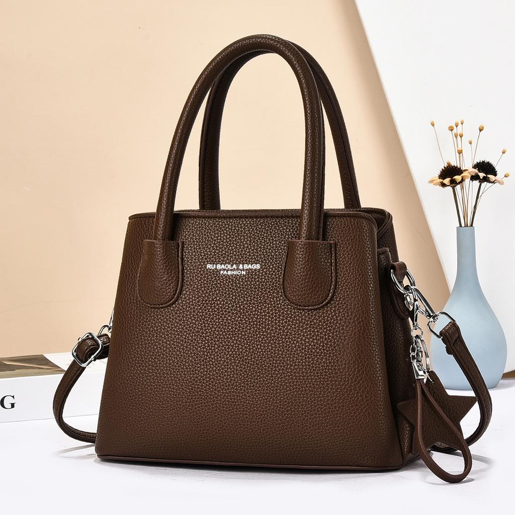 New Korean Fashion Hundreds of Multi Clip Crossbody Bag - Ladies Shoulder Bag Minimalist Texture Commuter Large Capacity Handbag