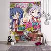 Anime Lucky Star Tapestry Art Printing Japanese Wall Tapestry Anime Wall Hanging Home Decor