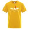 Men's High Quality T Shirt Cotton Fun Friend Print Short Sleeved Summer Loose Cool Round Neck Men's Top