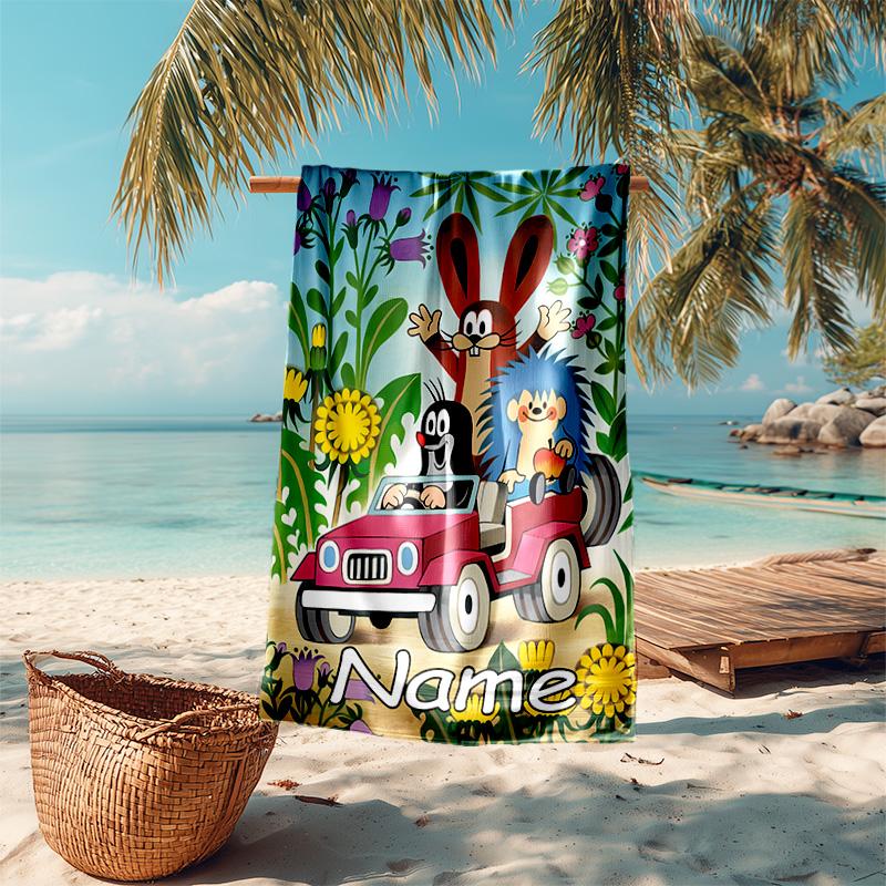 Personalized Customized Proof Beach Towel with The Little Mole Pattern - Soft, Absorbent,quick-drying,perfect Swimming,camping&bathing