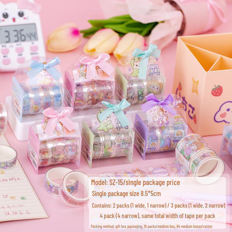 Creative Cartoon PET Transparent Tape & Sticker Gift Set for Children's Day