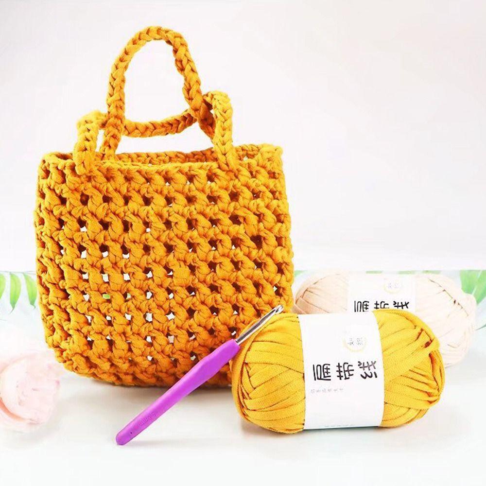 40M Knitting Yarn DIY Thick Crochet Yarn Craft Supplies Flat Thread T-Shirt Yarn  Sewing
