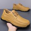 Spring New Men's Casual Leather Shoes Low-top Trendy Soft Sole Soft Surface Non-slip Wear-resistant Leather Shoes Trendy Men