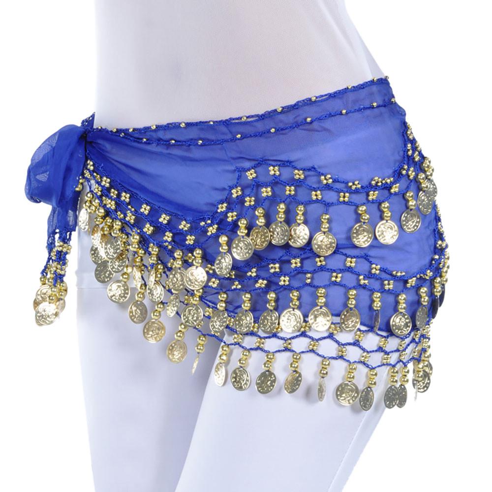 Belly Dance Hip Scarf Wrap Belt Tribal Sash Skirt  128 Coins