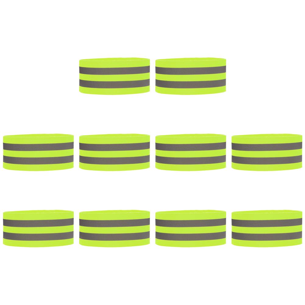 1-10PC Reflective Bands Elastic Armband Wristband Ankle Leg Strap Safety Reflector Tape Straps for Night Walking Cycling Running