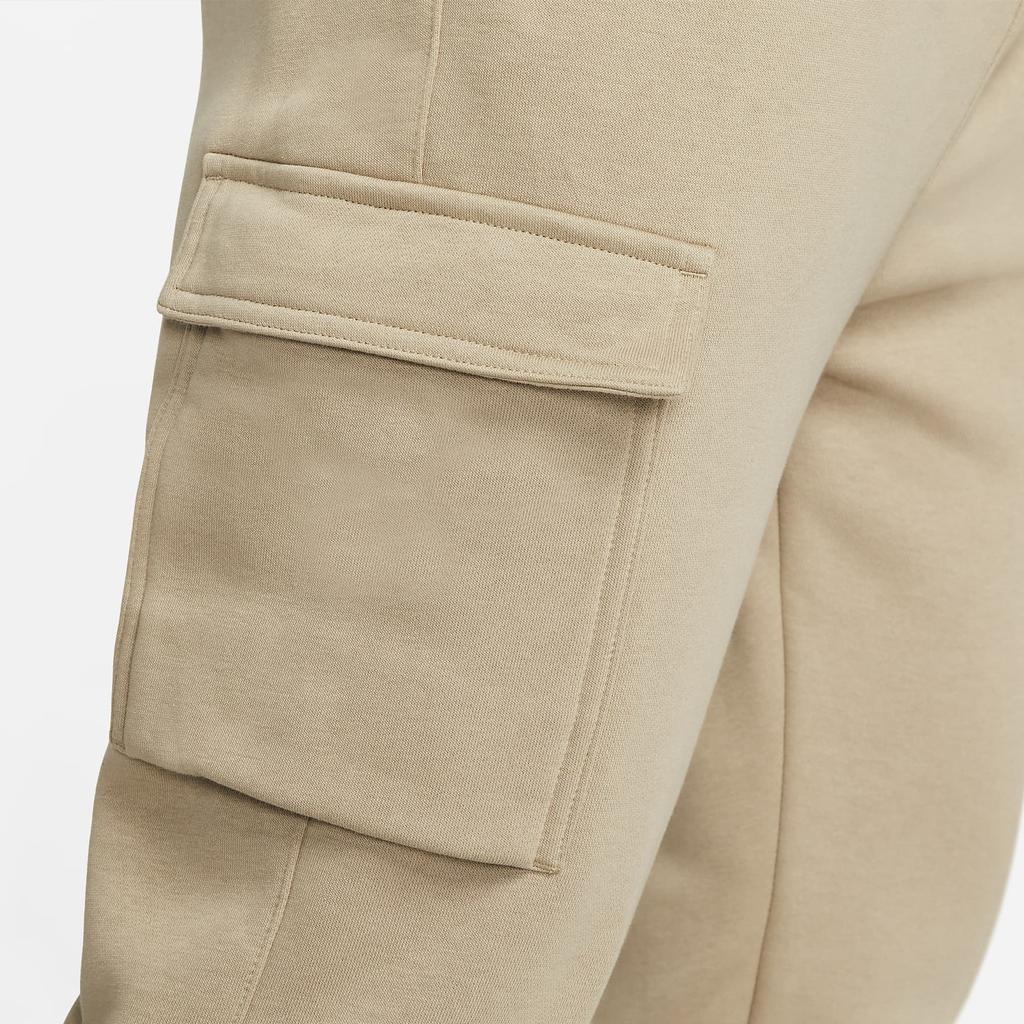 Nike Cargo Trousers Solid Color Logo Embroidery Elastic Waistband Cuffed Knit Sports Pants Men bottoms Light-Brown CD3129-247