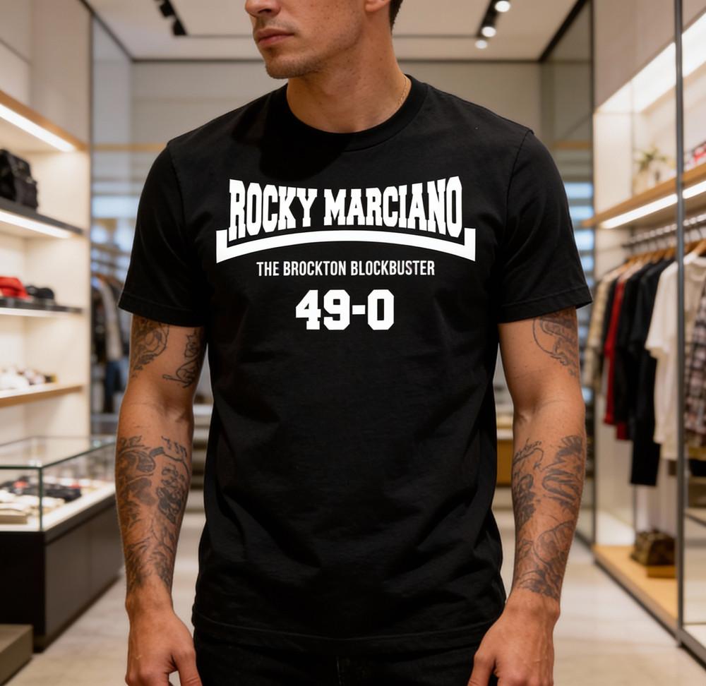 Rocky Marciano Legend black Tshirt short sleeve All sizes S5Xl Unisex T-Shirt XXXL