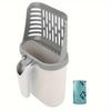 PP Material Cat Litter Scoop Waste Bag Dispenser Sturdy Deep Shovel Sifter for Efficient Cleaning Suitable for All Cat Breeds Pet Litter Box