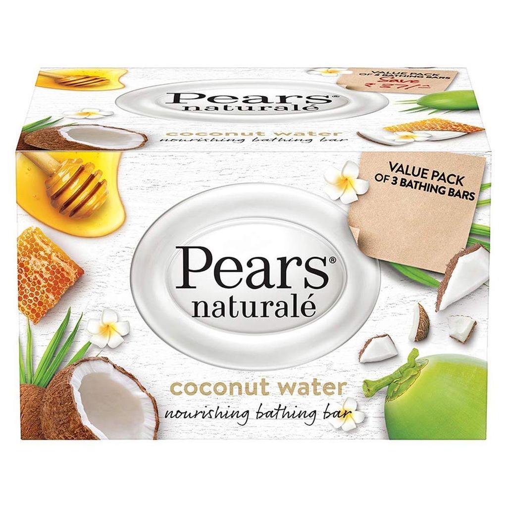 Pears Naturalé Nourishing Soap Bar, Coconut, 125g (Pack of 3)