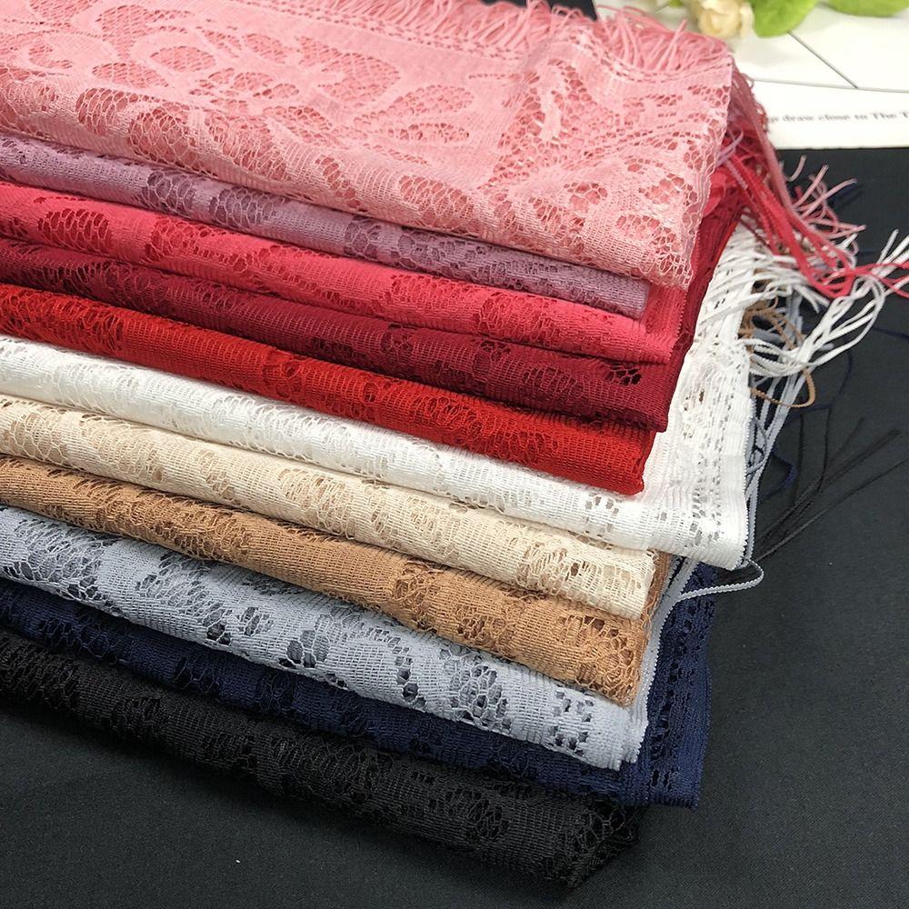 Solid Color Lace Shawl Hollow Tulle Shawl Wedding Accessories Fashion Scarf Cosplay