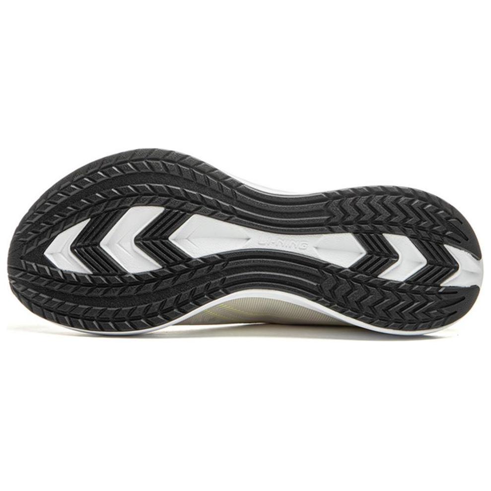 New LiNing Riding The Wind Cushioning Slip Resistant Low Top Running Shoes Men's Beige Yellow AGLU321-2