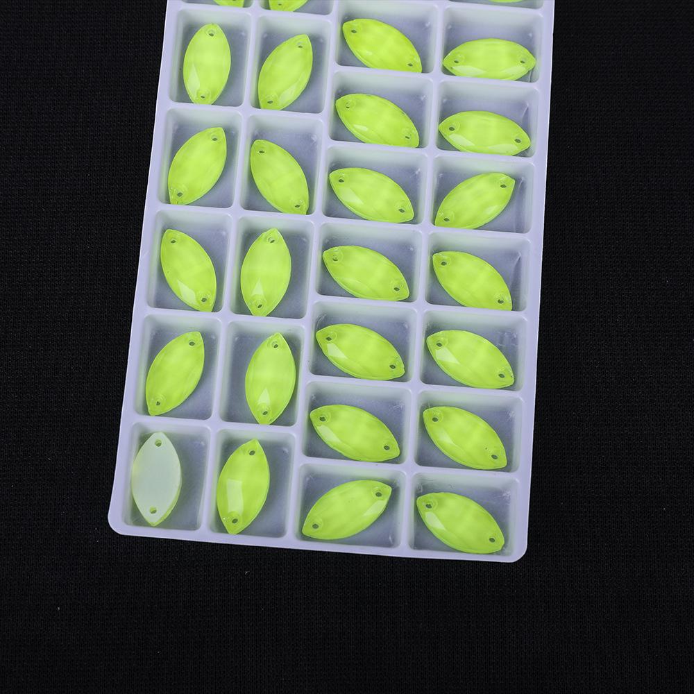 Neon Fluorescent Horse Eye Hand Sewn Drill, Glass Rhinestone Flat Buckle Diy Accessories Clothing Wedding Materials Accessories