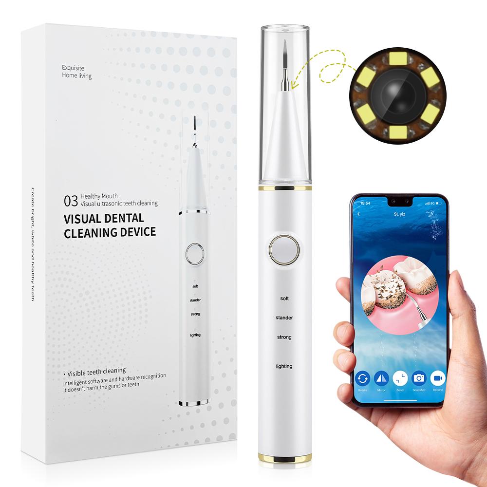 

Visual Electric Ultrasonic Dental Scaler 3 Modes Calculus Oral Tartar Remover Tooth Stain Cleaner Teeth Whitening Oral Care білий
