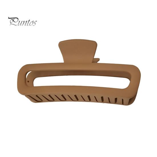 

Геометрия когтя для волос Прямоугольная форма Нескользящие зубцы Зажим для волос с задней частью Пластиковый крепкий захват Аксессуары для волос света кофе