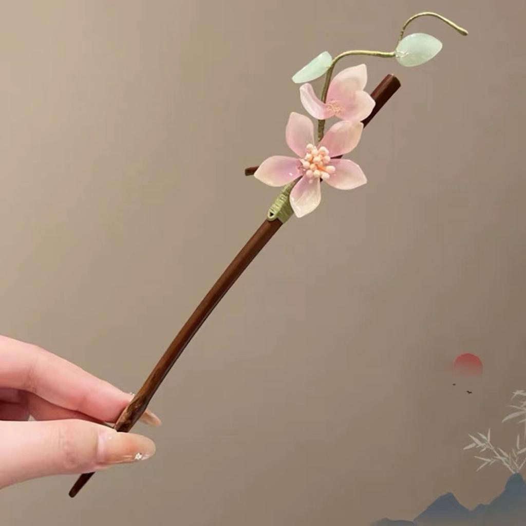 Hair Clasp Sticks With Flower Pendant Hair Stick Vintage Chinese Style Bridal Hair Jewelry Accessories For Women Wedding Hanfu