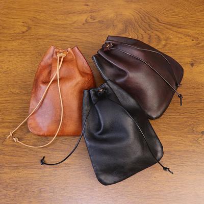 Vintage Orta Çağ İpli Bozuk Para Kesesi Çanta Erkekler Kadınlar İçin Bozuk Para Cüzdanları Deri Erkek Bozuk Para Tutucular Büyük Seyahat Saklama Keseleri