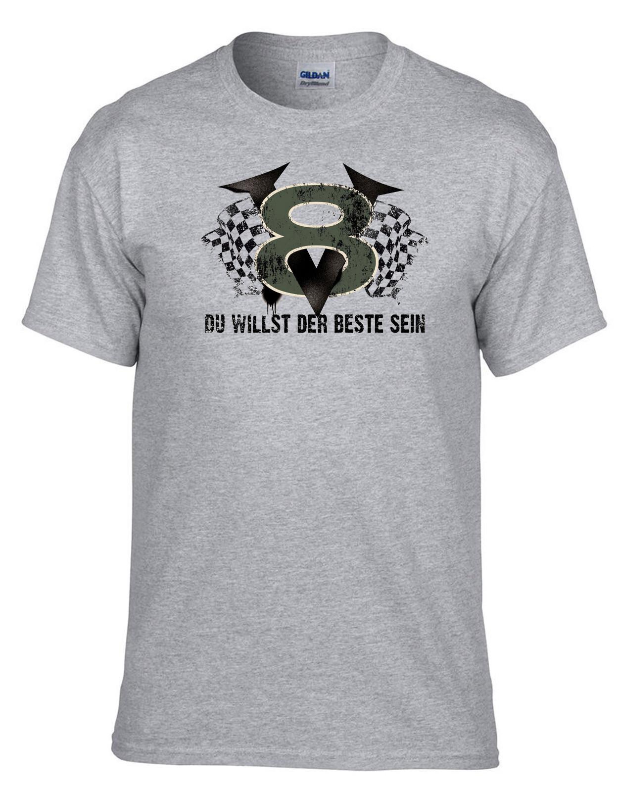 26 V8 Hot Rod Car Logo Grey T-Shirt -060_Grey- Unisex T-Shirt XL