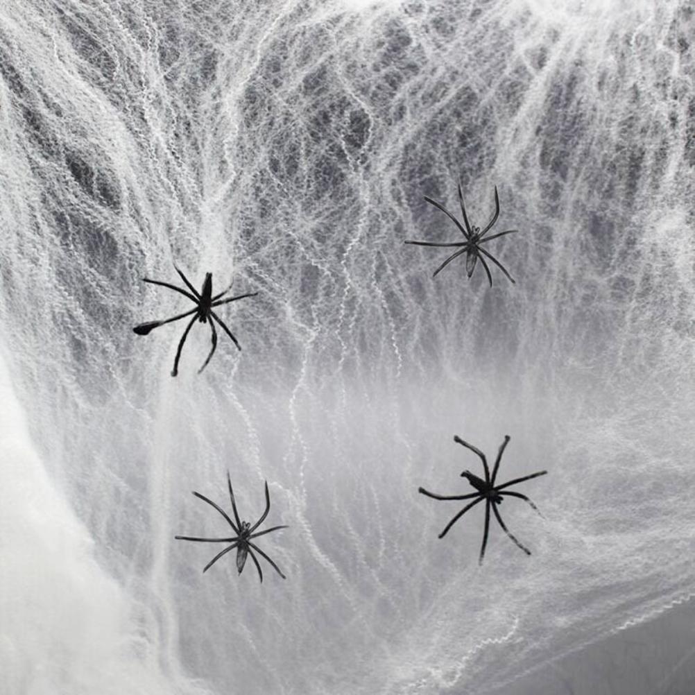 

Хэллоуин Светящаяся в темноте Паутина Хлопок Светящаяся Паутина Хэллоуин В помещении На улице Домашняя вечеринка Украшения Дома с привидениями