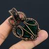 Heart Shaped Green Flash Labradorite Gemstone Copper Wire Wrapped Handmade Jewelry Pendant