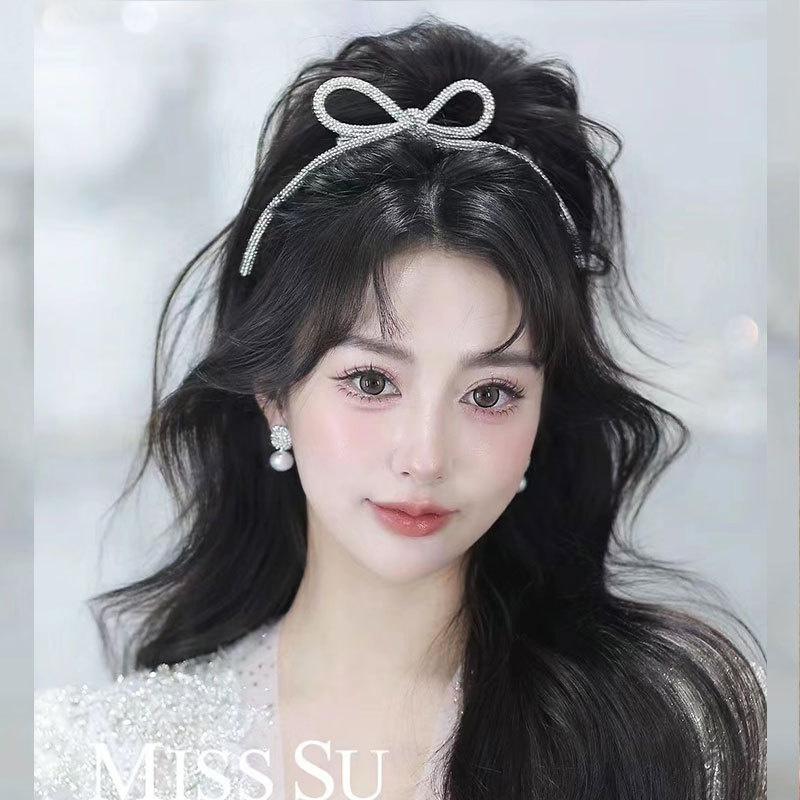 

Интернет-знаменитость, полная стразов, заколок-бантов, аксессуаров для волос, свадебных головных уборов невесты серебряный