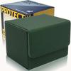 Areshika Protect Deck Trading Card Case, Leather, Magnetic Deck Case (Green)