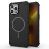 For iPhone 13 Pro Magnetic Case Corrugated Texture Heat Dissipation Shockproof TPU+PC Phone Back Cover