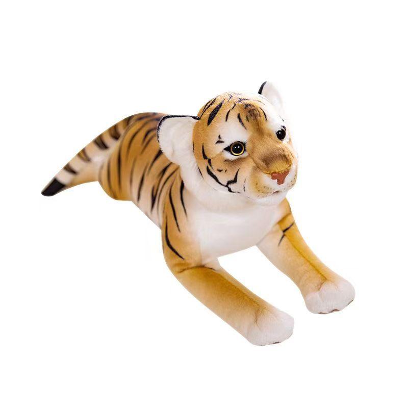 New Simulation Prone Tiger Plush Toy, Leopard Lion Plush Toy, Children's Sleeping Pillow, Cloth Doll