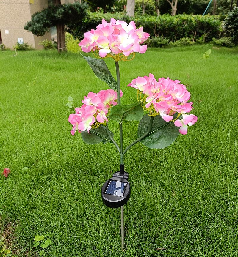 Waterproof Solar Hydrangea Garden Light - Outdoor Decorative Lawn Lamp