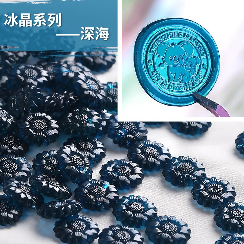100Pcs/bag Sunflower Enamel Wax Particles Translucent Color DIY Invitation Envelope Seal Full Set of Wax Making Materials