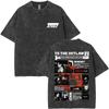 Washed Vintage Kpop ATEEZ "FlX ON" Merch T-shirt Men Women Korean Fashion Trend T Shirts Men's Casual Oversized Cotton T-shirts