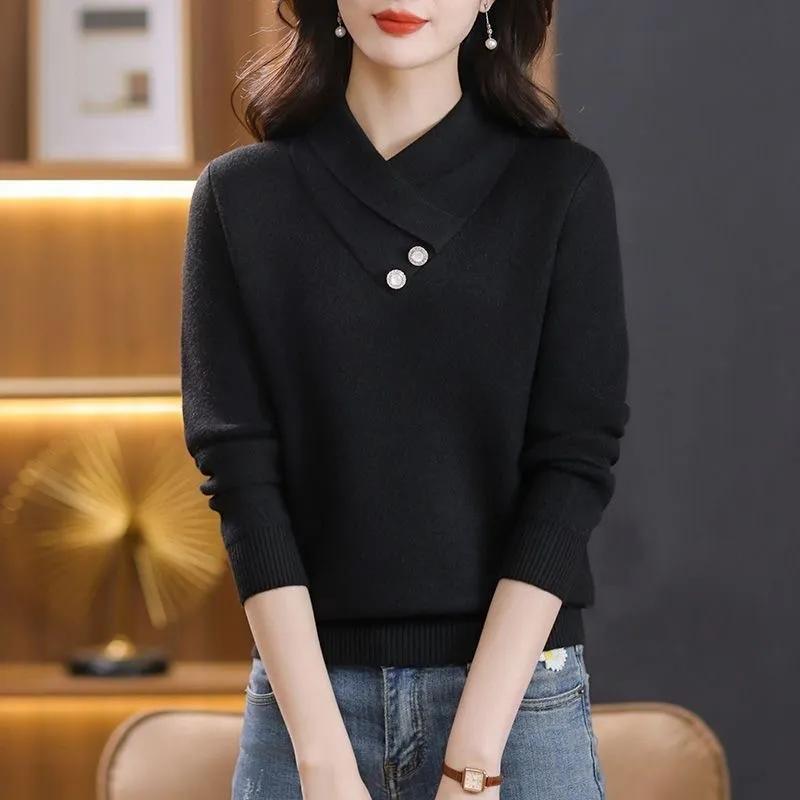 

Женский осенне-зимний утолщенный элегантный облегающий свитер, женская базовая футболка для многослойности XXS