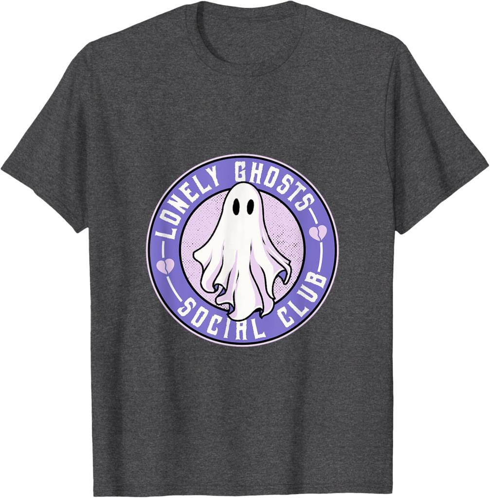 Lonely Ghosts Social Club Introvert Graphic T-Shirt Casual Cotton Short Sleeve Tee for Men