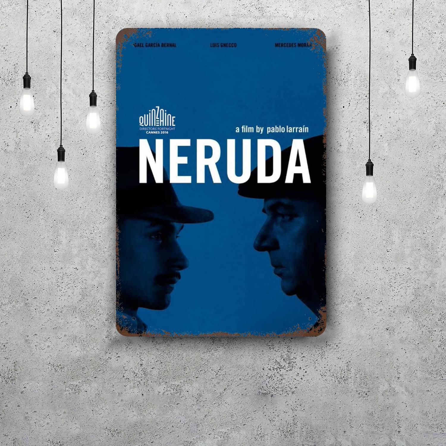 

pablo neruda Metal Signs wall decor Vintage Tin Signs Captain Metal Poster Decor for Bar Pub Club Wall Decoration 20x30cm（7.8x11.8inch）