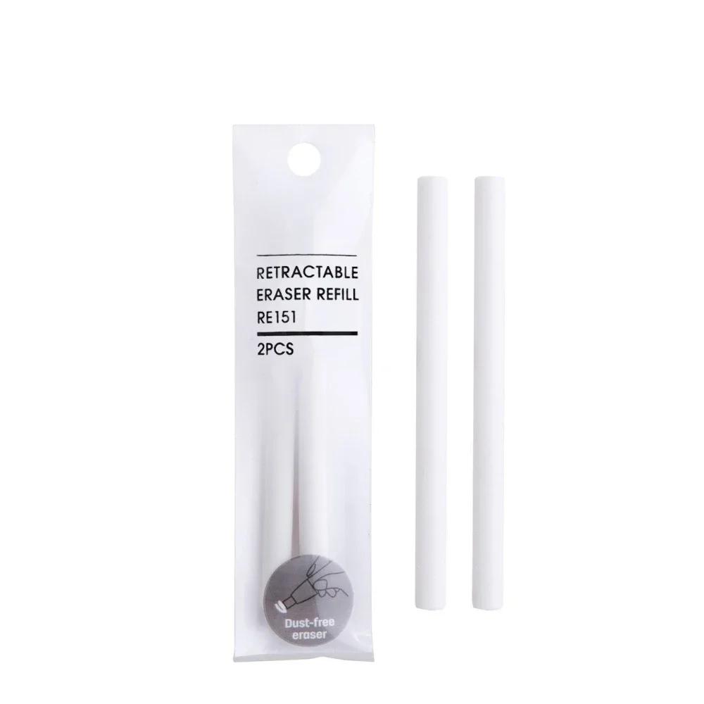 Press Retractable Pencil Erasers Automatic Rubber Eraser Correction Supplies for School Korean Stationery Office School Supplies